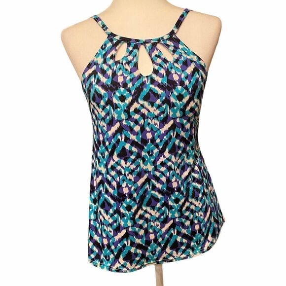 Caribbean Joe Tankini Top Sz 10 Swim Top - Picture 1 of 14